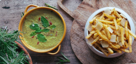Green pea and mint dip