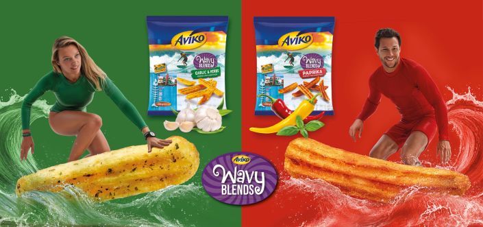 A new wave of taste from Aviko - Wavy Blends fries!